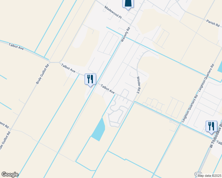 map of restaurants, bars, coffee shops, grocery stores, and more near 2563 Talbot Avenue in Thibodaux