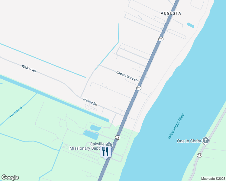 map of restaurants, bars, coffee shops, grocery stores, and more near 191 Bergeron Drive in Belle Chasse