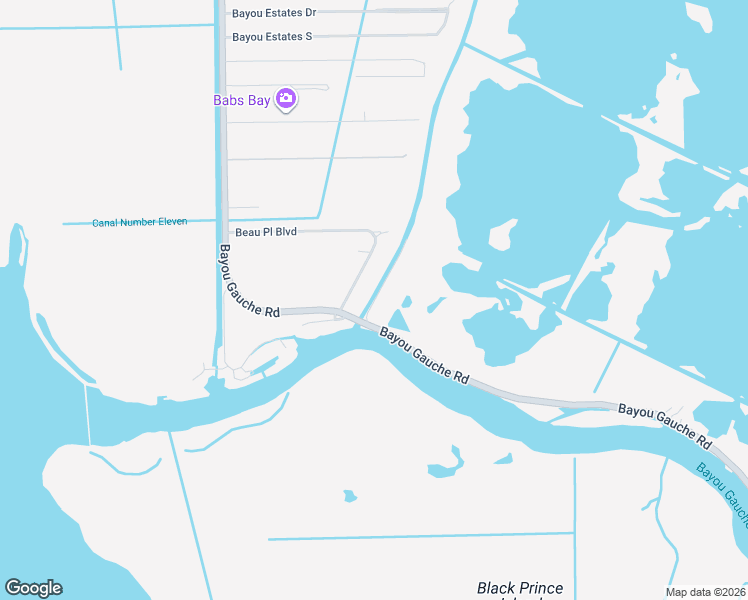 map of restaurants, bars, coffee shops, grocery stores, and more near 307 Beau Place Boulevard in Des Allemands