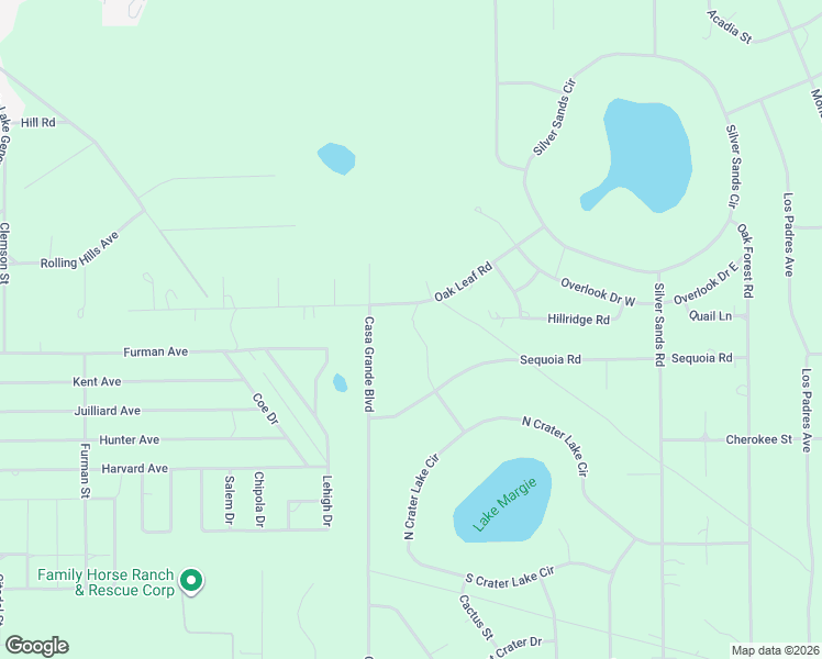 map of restaurants, bars, coffee shops, grocery stores, and more near 7604 Montezuma Road in Keystone Heights