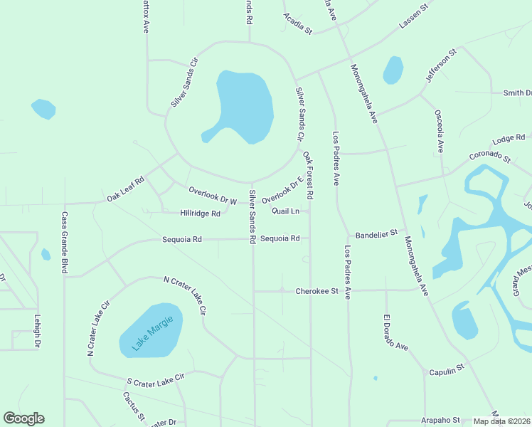 map of restaurants, bars, coffee shops, grocery stores, and more near 5705 Quail Lane in Keystone Heights