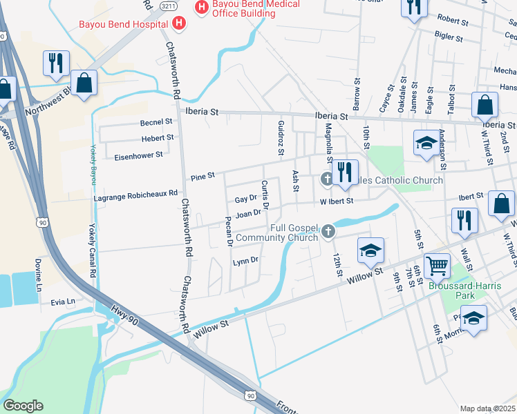 map of restaurants, bars, coffee shops, grocery stores, and more near 1800-1824 Joan Drive in Franklin