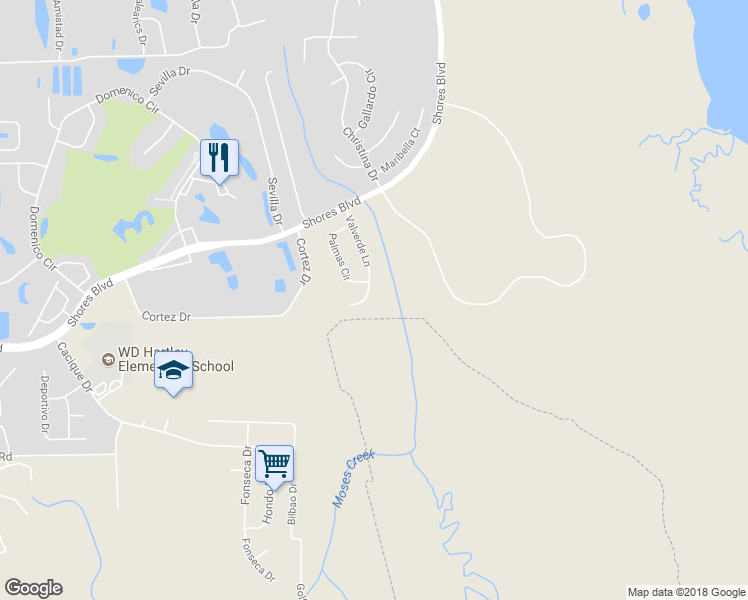 map of restaurants, bars, coffee shops, grocery stores, and more near 357 Valverde Lane in St. Augustine