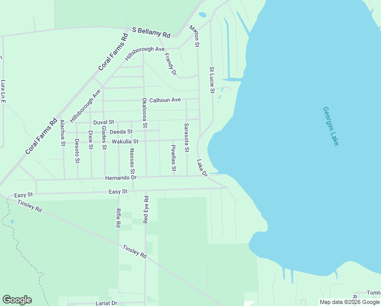 map of restaurants, bars, coffee shops, grocery stores, and more near 108 Sarasota Street in Florahome