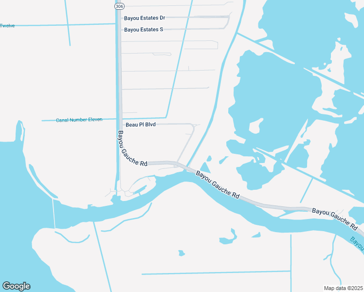 map of restaurants, bars, coffee shops, grocery stores, and more near 312 Beau Place Boulevard in Des Allemands