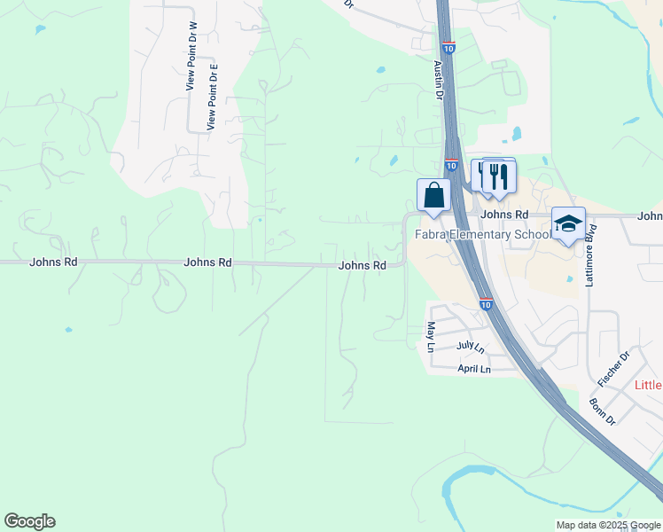 map of restaurants, bars, coffee shops, grocery stores, and more near 100 Red Bird Lane in Boerne