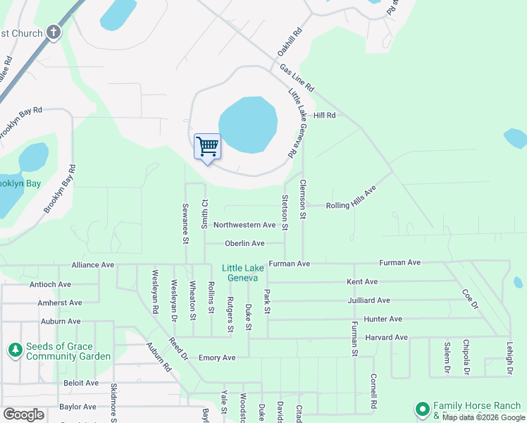 map of restaurants, bars, coffee shops, grocery stores, and more near 6209 Oglethorpe Avenue in Keystone Heights