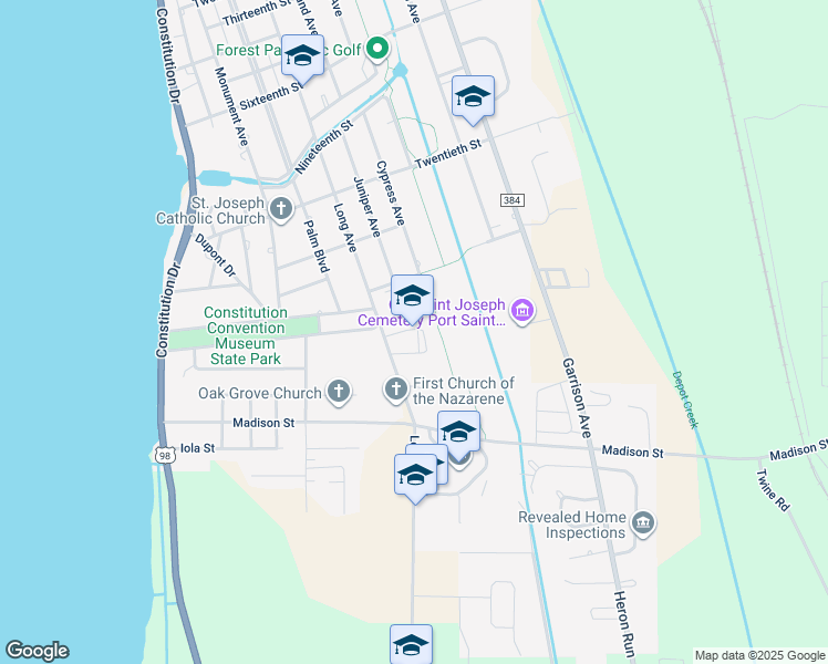 map of restaurants, bars, coffee shops, grocery stores, and more near 2201 Long Avenue in Port St. Joe