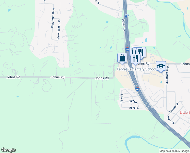 map of restaurants, bars, coffee shops, grocery stores, and more near 100 Red Bird Lane in Boerne