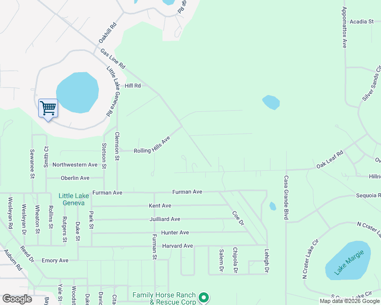 map of restaurants, bars, coffee shops, grocery stores, and more near 7579 Hot Springs Court in Keystone Heights