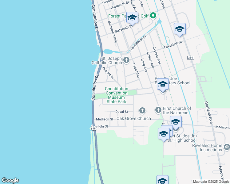 map of restaurants, bars, coffee shops, grocery stores, and more near 300 Allen Memorial Way in Port St. Joe