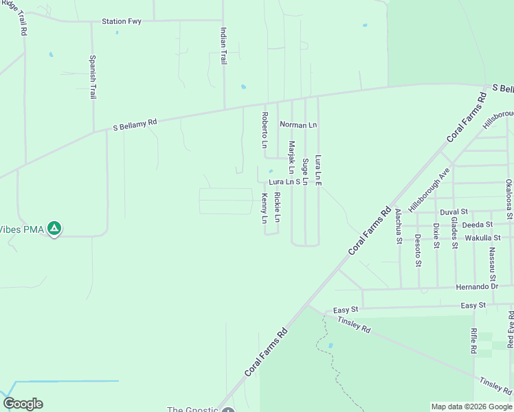 map of restaurants, bars, coffee shops, grocery stores, and more near 202 Parkwood Road in Florahome