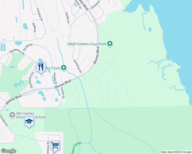 map of restaurants, bars, coffee shops, grocery stores, and more near 444 Balboa Court in St. Augustine