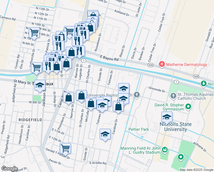511 Menard Street, Thibodaux LA Walk Score
