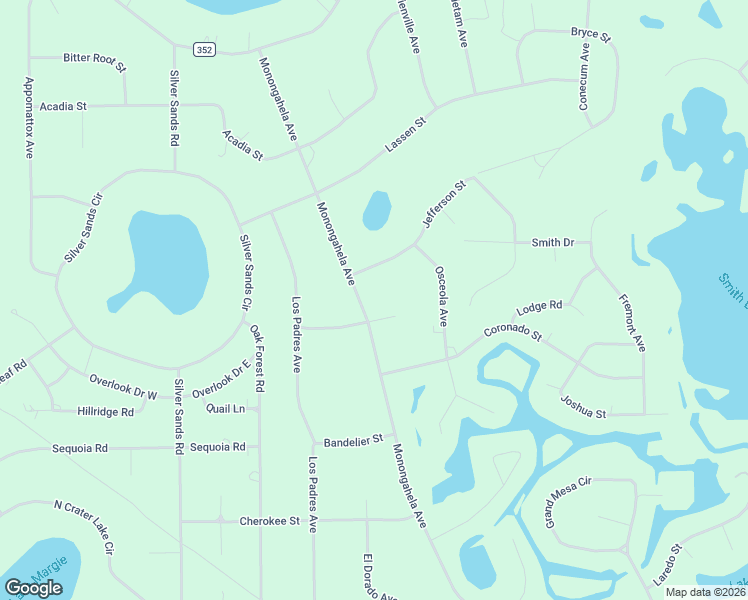 map of restaurants, bars, coffee shops, grocery stores, and more near 7559 Monongahela Avenue in Keystone Heights