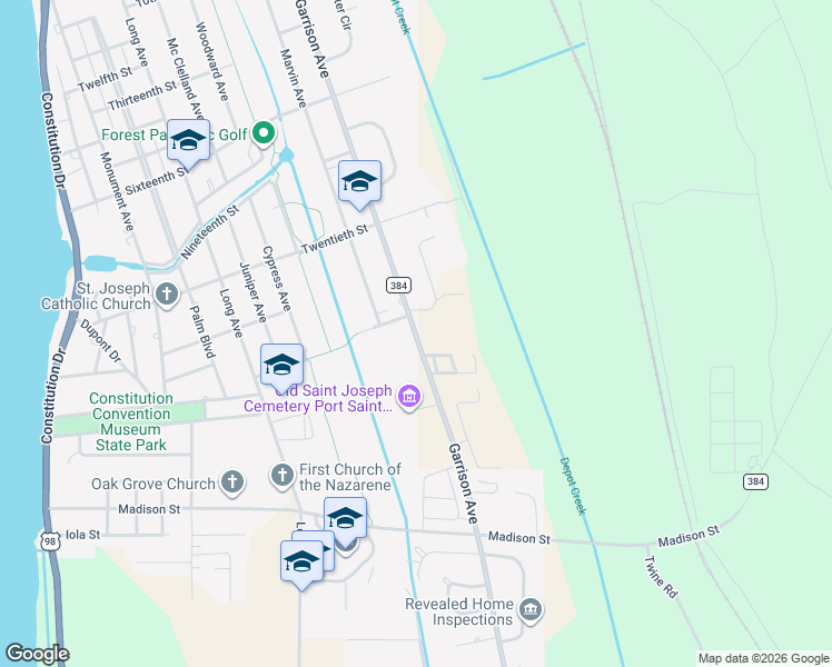 map of restaurants, bars, coffee shops, grocery stores, and more near 2017 Garrison Avenue in Port Saint Joe