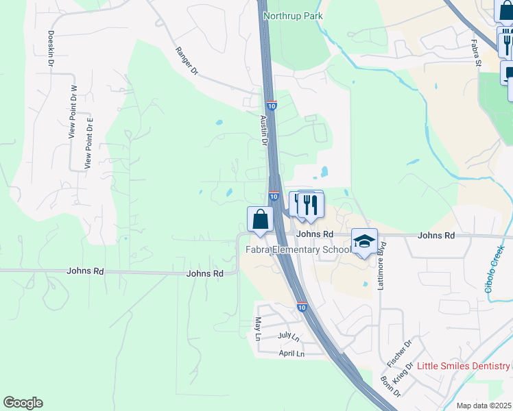 map of restaurants, bars, coffee shops, grocery stores, and more near 37175 Interstate 10 in Boerne