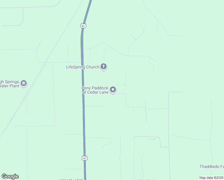 map of restaurants, bars, coffee shops, grocery stores, and more near 24609 Northwest 155th Place in High Springs