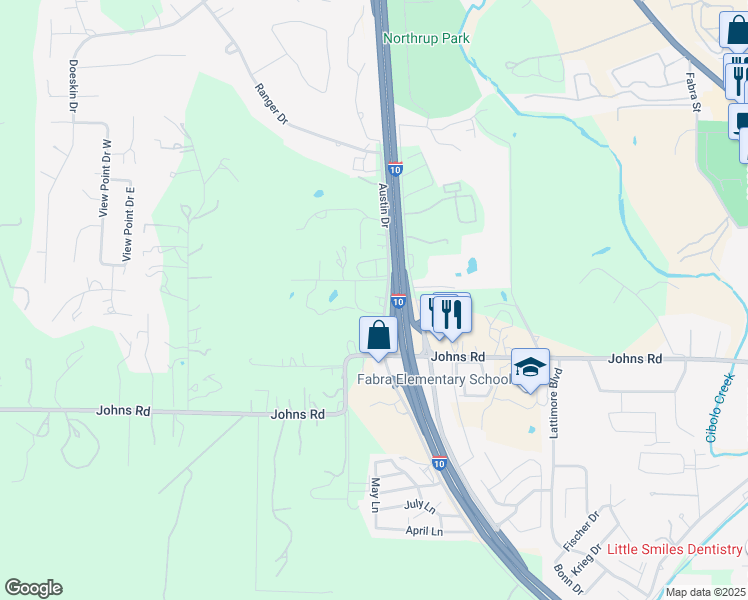 map of restaurants, bars, coffee shops, grocery stores, and more near 37175 Interstate 10 in Boerne