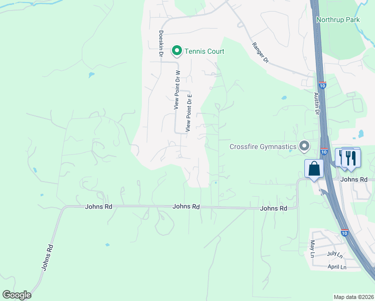 map of restaurants, bars, coffee shops, grocery stores, and more near 101 View Point Ct in Boerne