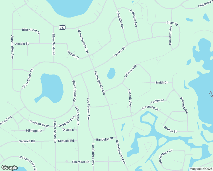 map of restaurants, bars, coffee shops, grocery stores, and more near 5580 Jefferson Street in Keystone Heights