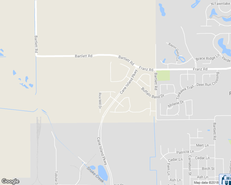 map of restaurants, bars, coffee shops, grocery stores, and more near 1910 Rice Mill Drive in Katy