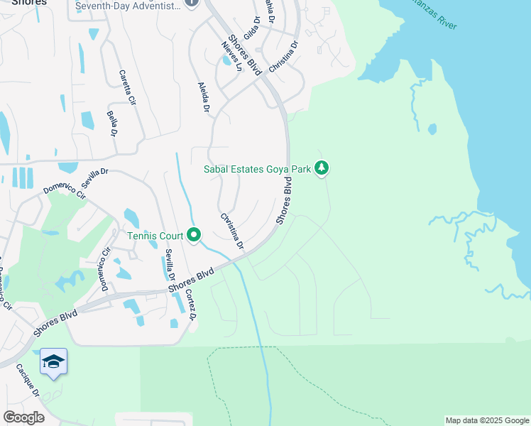 map of restaurants, bars, coffee shops, grocery stores, and more near 424 Maribella Court in St. Augustine