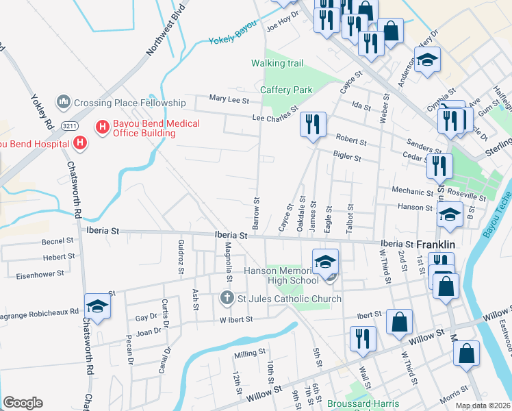 map of restaurants, bars, coffee shops, grocery stores, and more near 1100 Forest Street in Franklin