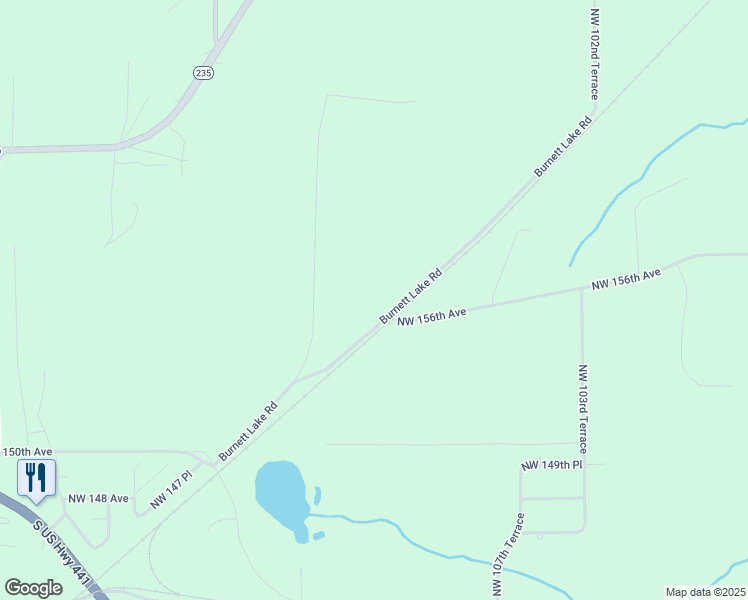 map of restaurants, bars, coffee shops, grocery stores, and more near 10106 Northwest 156th Avenue in Alachua