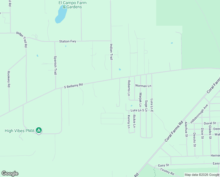 map of restaurants, bars, coffee shops, grocery stores, and more near 1882 Bellamy Road in Florahome