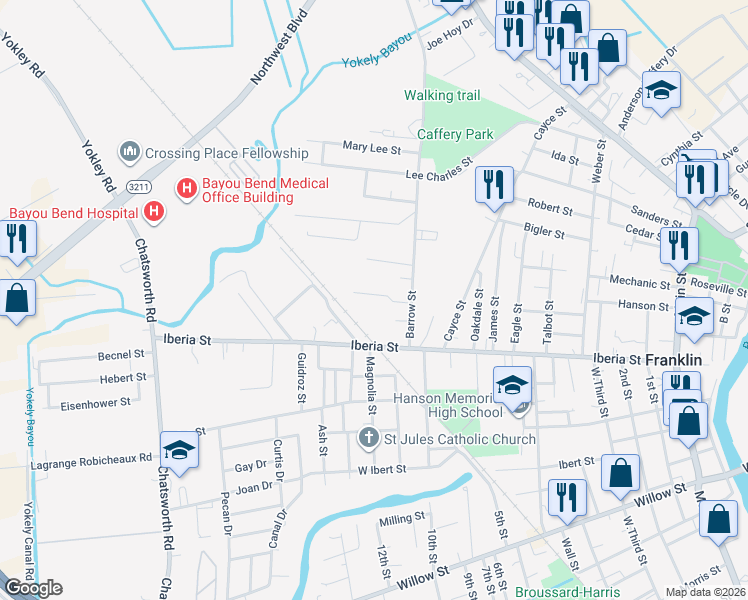 map of restaurants, bars, coffee shops, grocery stores, and more near 1100-1122 Forest Street in Franklin