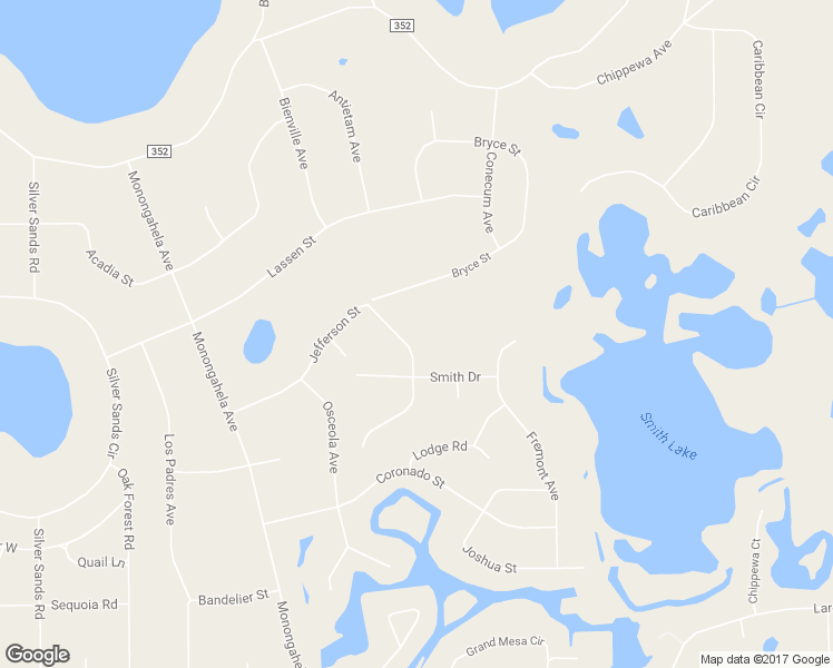 map of restaurants, bars, coffee shops, grocery stores, and more near 5500 Jefferson Street in Keystone Heights