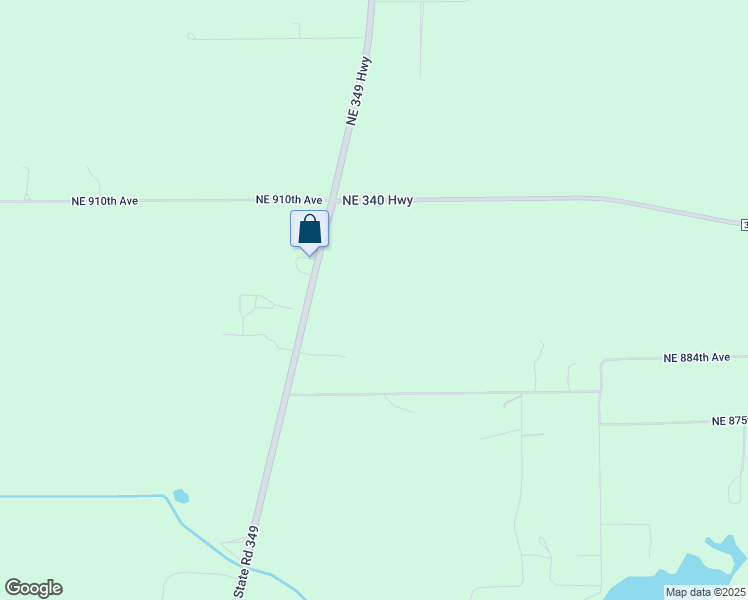 map of restaurants, bars, coffee shops, grocery stores, and more near 13592 Northeast 349 Highway in Old Town