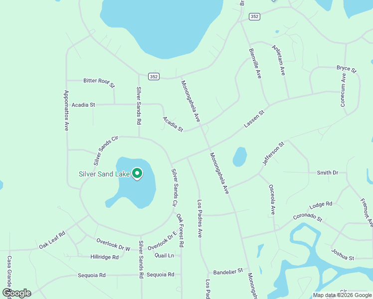 map of restaurants, bars, coffee shops, grocery stores, and more near 5630 Lassen Street in Keystone Heights