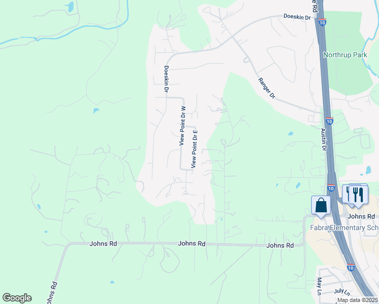 map of restaurants, bars, coffee shops, grocery stores, and more near 121 View Point Drive East in Boerne