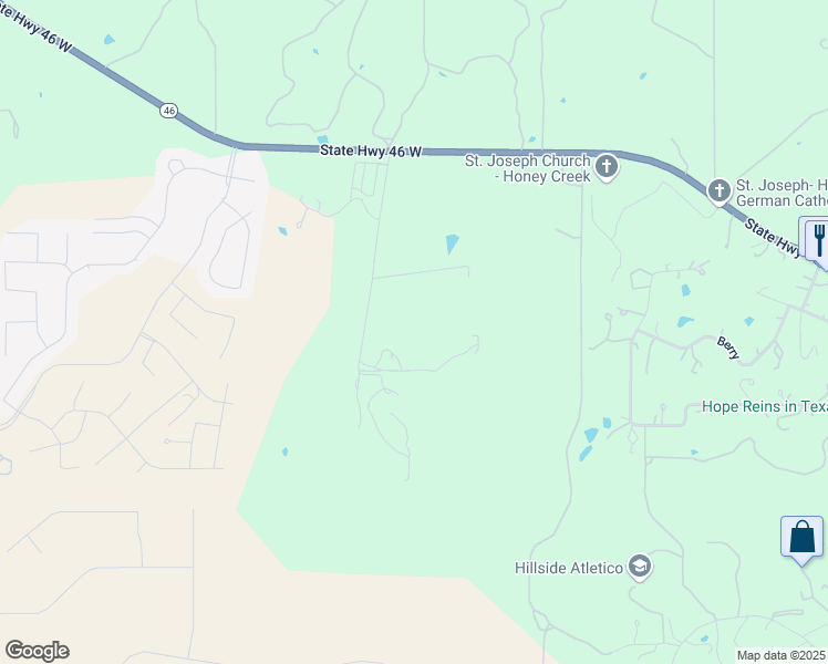 map of restaurants, bars, coffee shops, grocery stores, and more near 1515 Laubach Run in Spring Branch