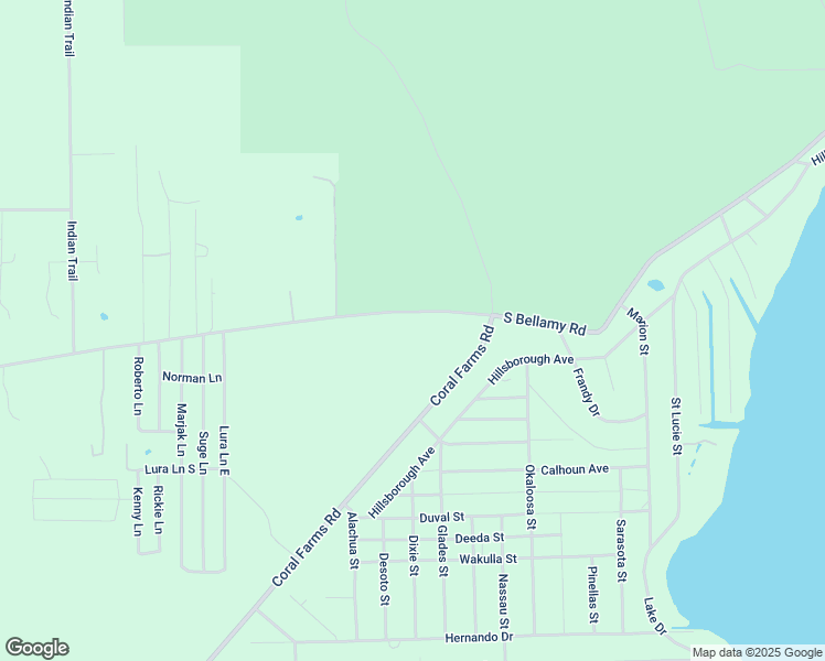 map of restaurants, bars, coffee shops, grocery stores, and more near 1968 Bellamy Road in Florahome