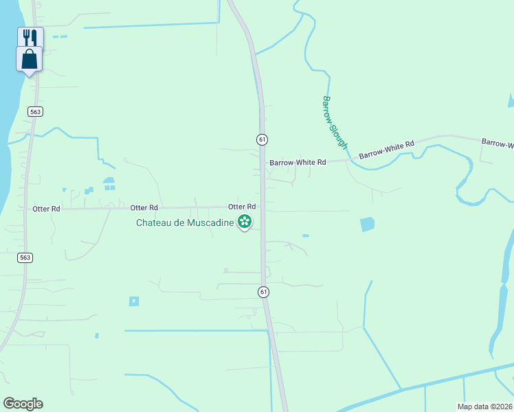 map of restaurants, bars, coffee shops, grocery stores, and more near 207 Otter Road in Anahuac