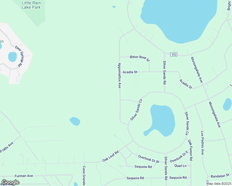 map of restaurants, bars, coffee shops, grocery stores, and more near 7506 Appomattox Avenue in Keystone Heights