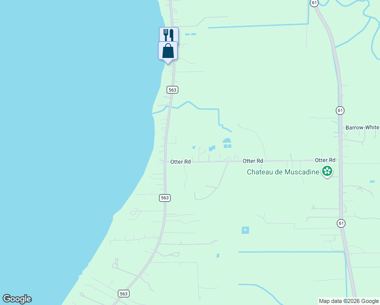 map of restaurants, bars, coffee shops, grocery stores, and more near 207 Otter Road in Anahuac