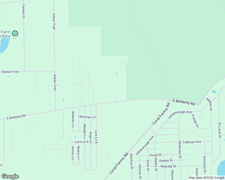 map of restaurants, bars, coffee shops, grocery stores, and more near 4248 Bellamy Road in Florahome