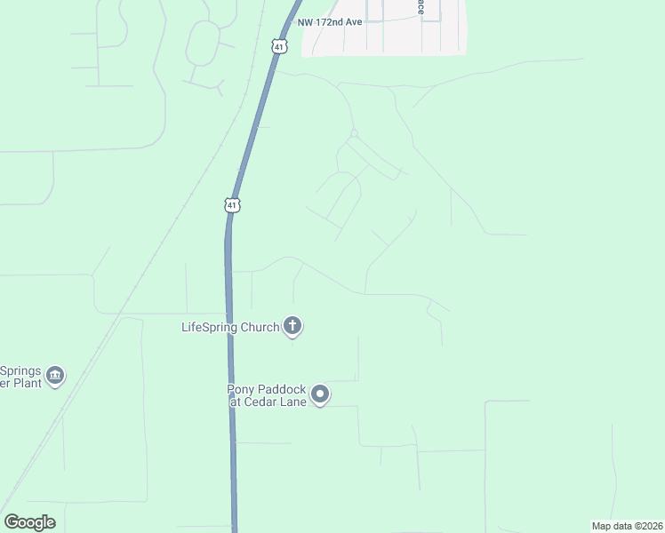 map of restaurants, bars, coffee shops, grocery stores, and more near 24528 Northwest 160 Avenue in High Springs