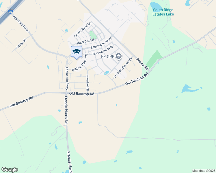 map of restaurants, bars, coffee shops, grocery stores, and more near 5618 South Old Bastrop Highway in San Marcos