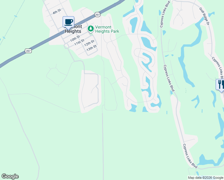map of restaurants, bars, coffee shops, grocery stores, and more near 156 Degamma Place in Elkton