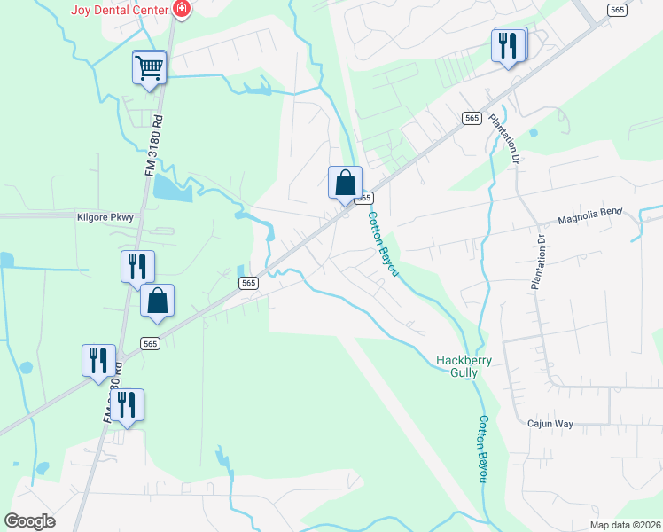 map of restaurants, bars, coffee shops, grocery stores, and more near 5131 Cotton Lake Road in Cove