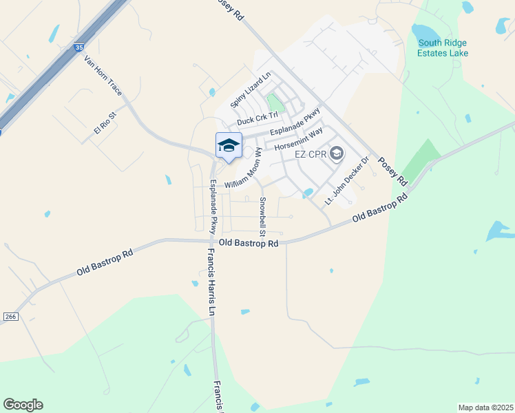 map of restaurants, bars, coffee shops, grocery stores, and more near 5618 South Old Bastrop Highway in San Marcos