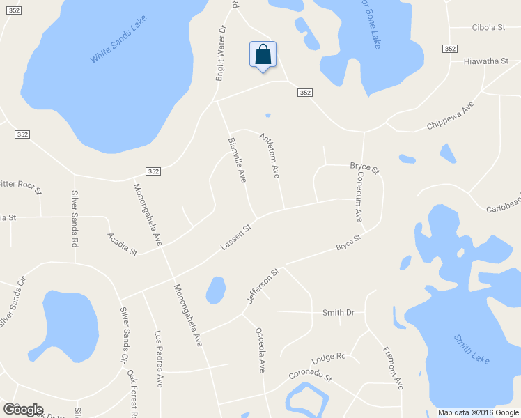 map of restaurants, bars, coffee shops, grocery stores, and more near 7479 Bienville Avenue in Keystone Heights