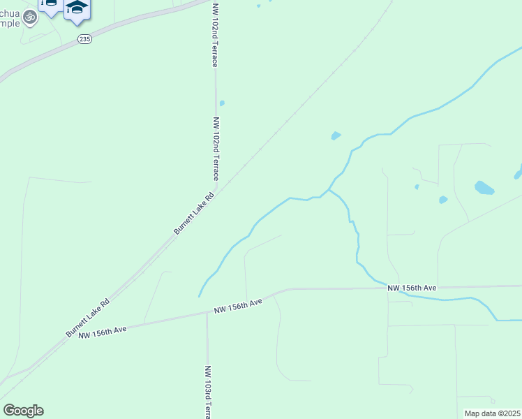 map of restaurants, bars, coffee shops, grocery stores, and more near 10106 Northwest 156th Avenue in Alachua