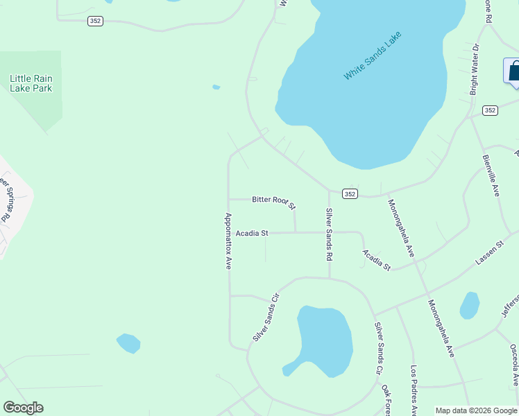 map of restaurants, bars, coffee shops, grocery stores, and more near 5800 Bitter Root Street in Keystone Heights