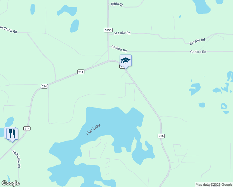 map of restaurants, bars, coffee shops, grocery stores, and more near 7173 West R Thomas Road in Keystone Heights